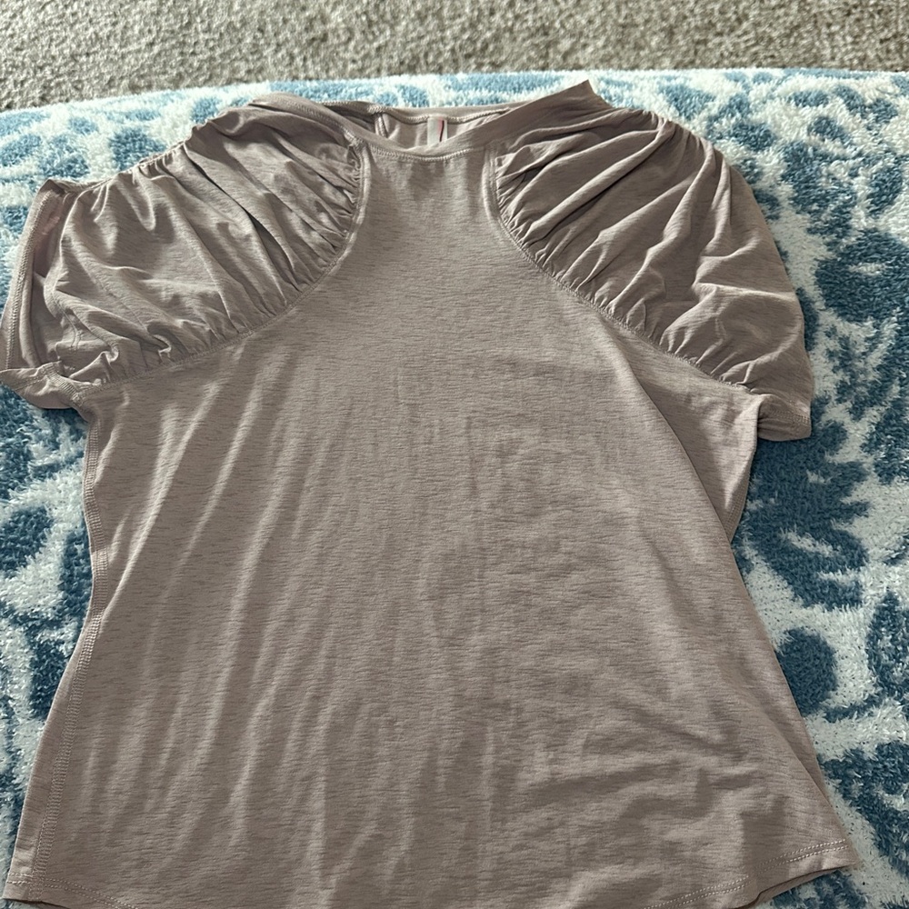 Free People Brown Ruched Blouse